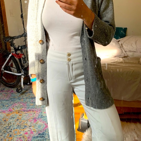 Icy white wide leg trousers - Picture 4 of 10